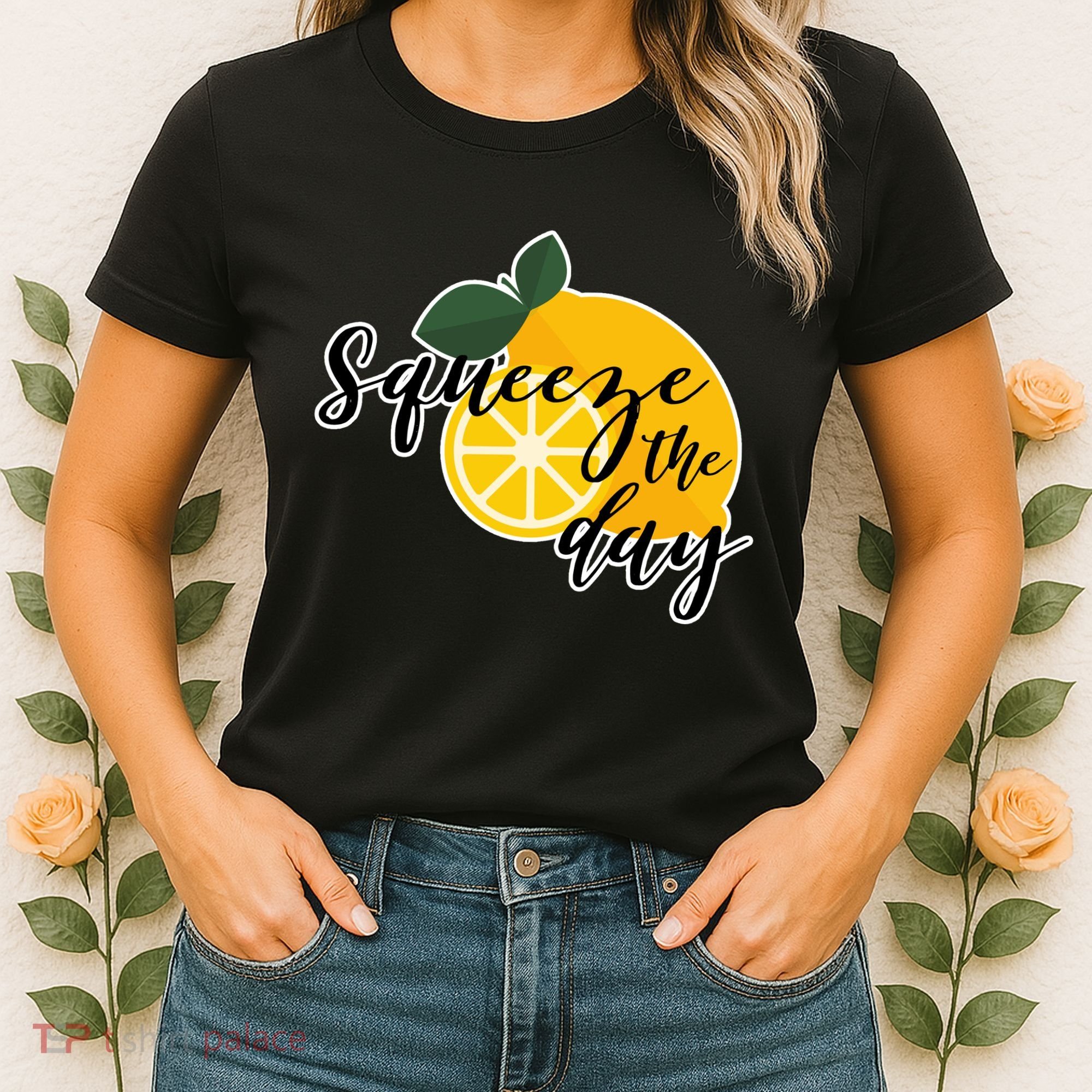 Squeeze The Day Lemon Motivational Women's T-Shirt