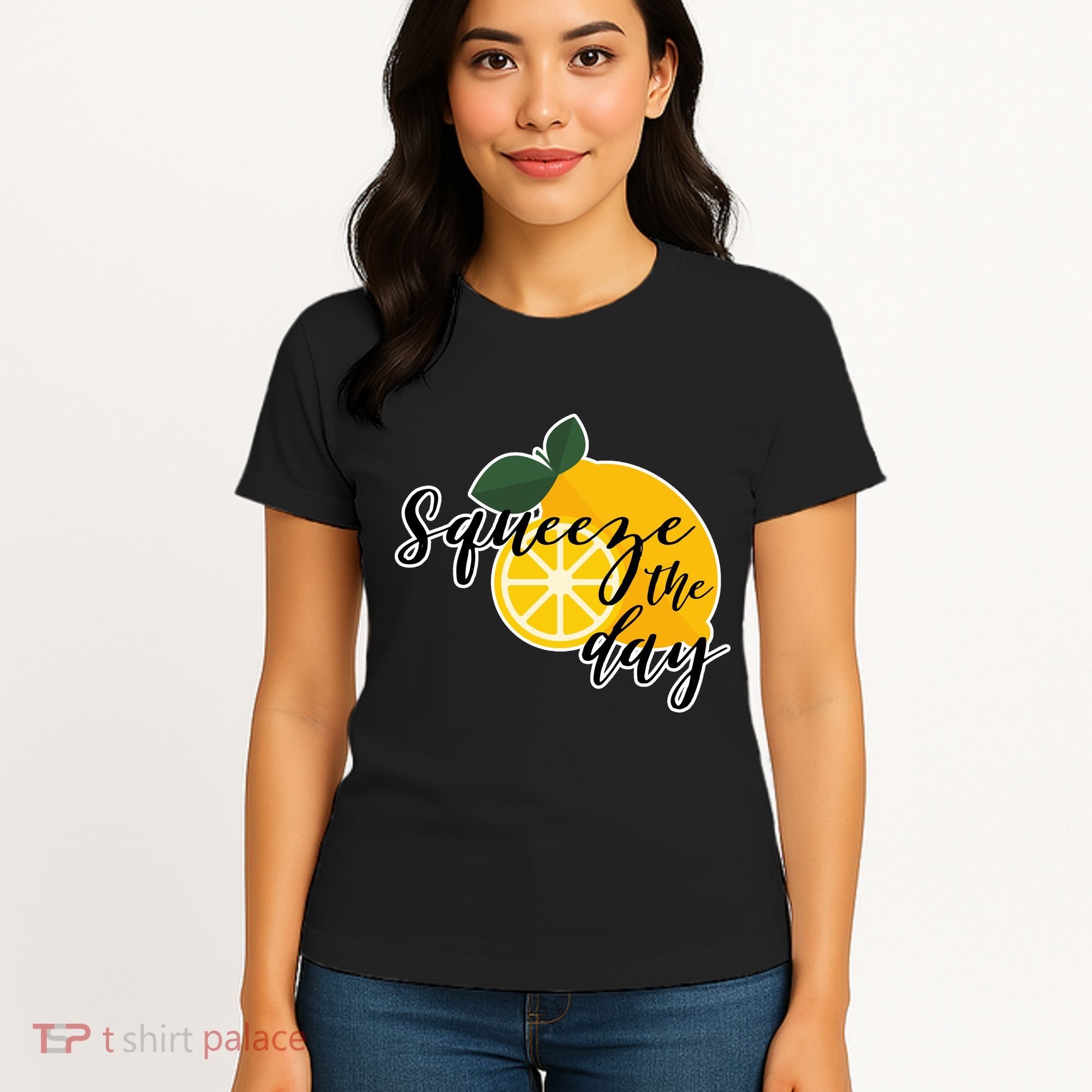 Squeeze The Day Lemon Motivational Women's T-Shirt