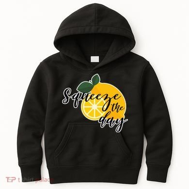 Squeeze The Day Lemon Motivational Kids Hoodie
