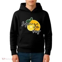 Squeeze The Day Lemon Motivational Kids Hoodie thumb 4