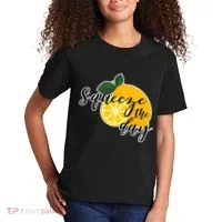 Squeeze The Day Lemon Motivational Kids T-Shirt thumb 2