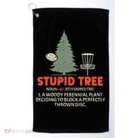 Stupid Tree Disc Golf For A King Golf Towel thumb 0