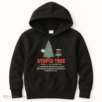 Stupid Tree Disc Golf For A King Kids Hoodie thumb 0