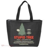 Stupid Tree Disc Golf For A King Tote Bag thumb 0