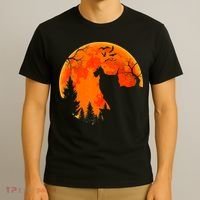 Scottish Terrier Dog And Moon Halloween Costume Dog Lover T-Shirt thumb 3