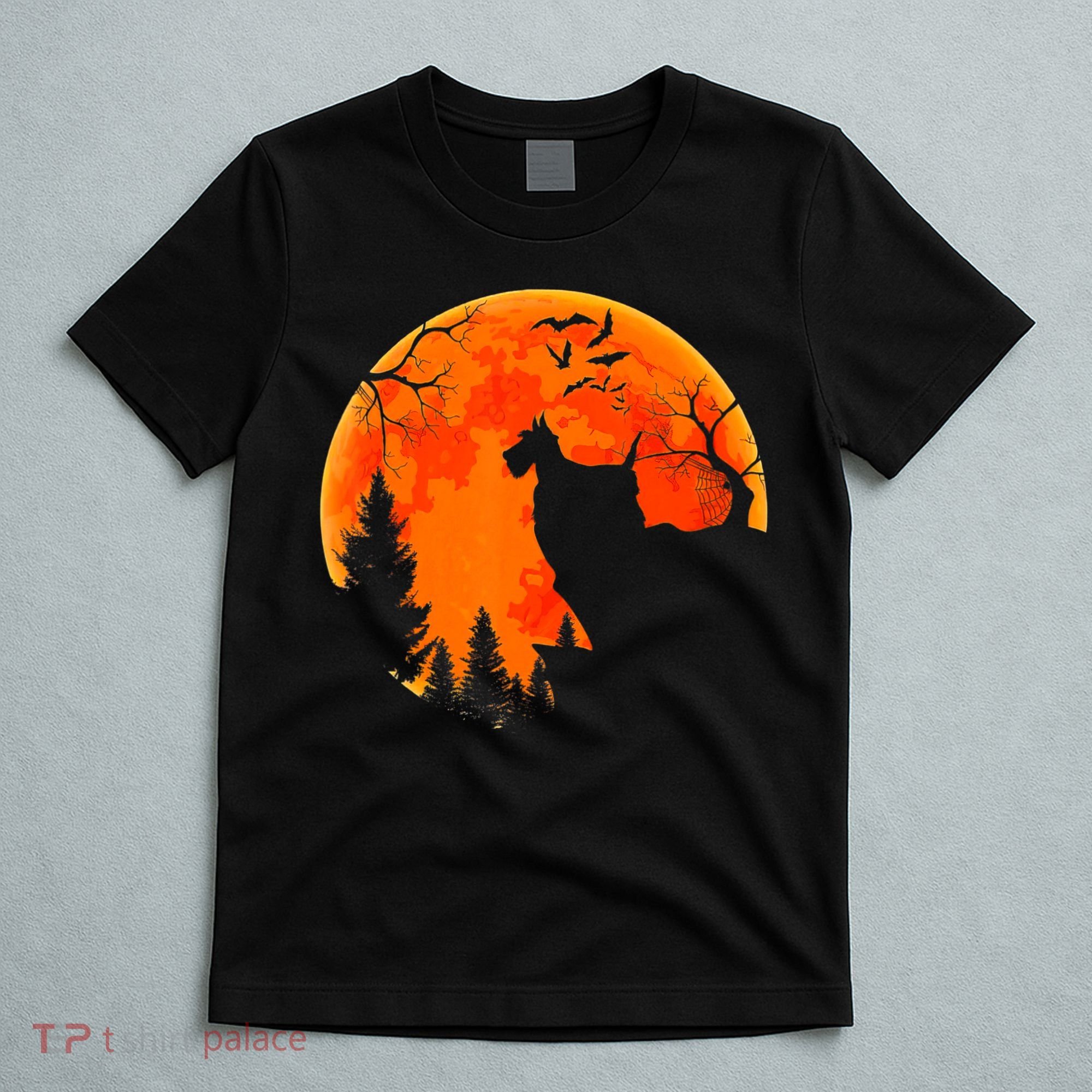 Scottish Terrier Dog And Moon Halloween Costume Dog Lover T-Shirt