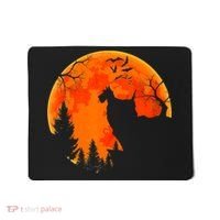 Scottish Terrier Dog And Moon Halloween Costume Dog Lover Mousepad thumb 0