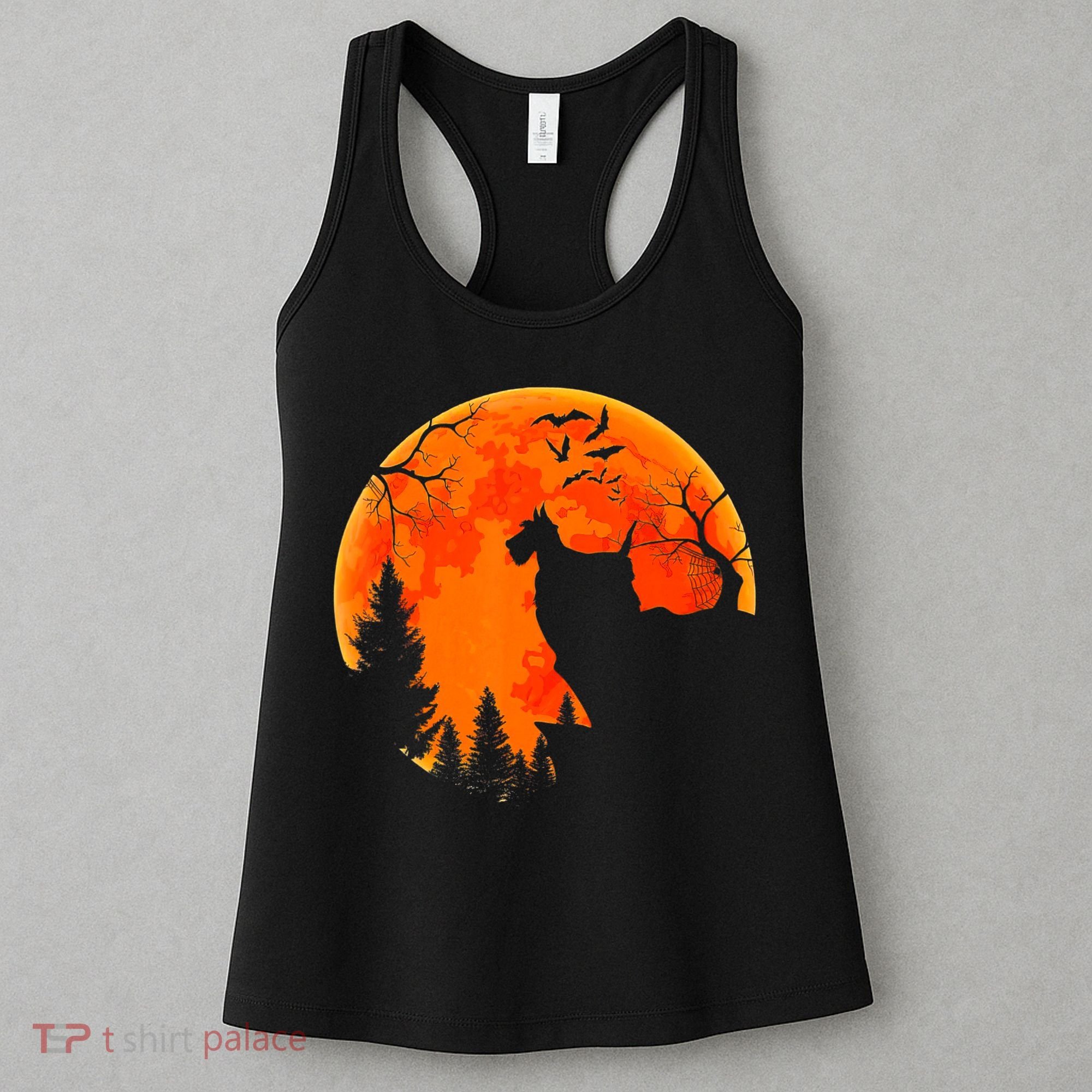 Scottish Terrier Dog And Moon Halloween Costume Dog Lover Women's Tank Top