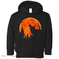 Scottish Terrier Dog And Moon Halloween Costume Dog Lover Toddler Hoodie thumb 0