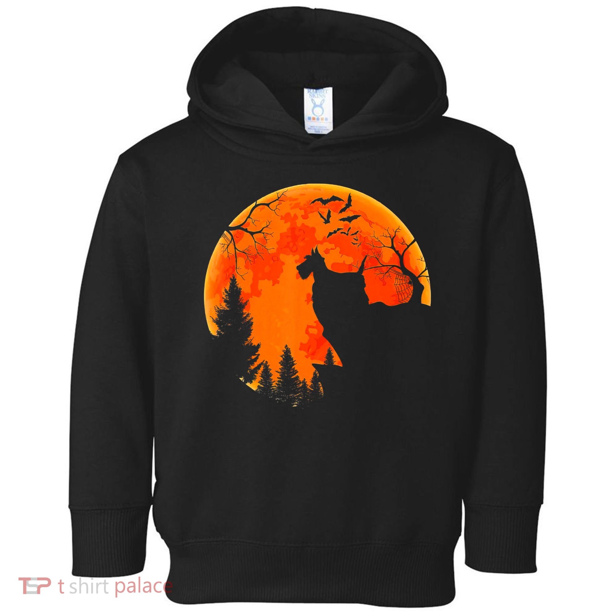 Scottish Terrier Dog And Moon Halloween Costume Dog Lover Toddler Hoodie