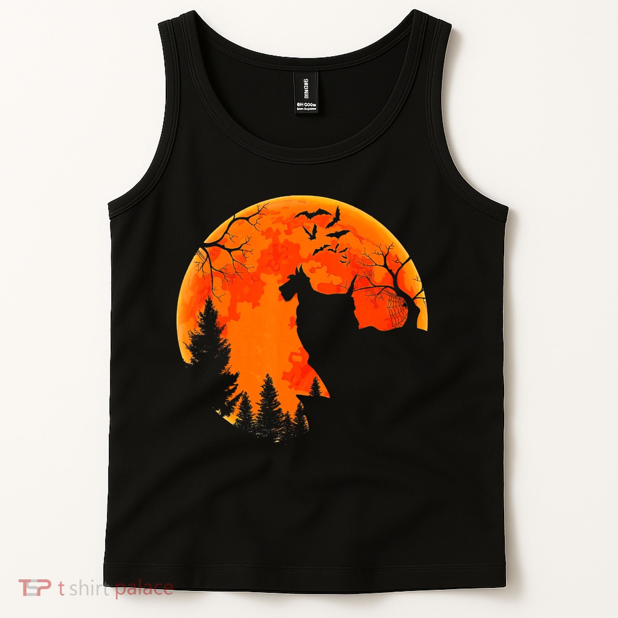 Scottish Terrier Dog And Moon Halloween Costume Dog Lover Tank Top