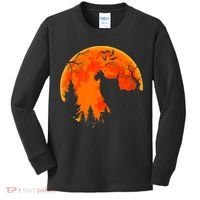 Scottish Terrier Dog And Moon Halloween Costume Dog Lover Kids Long Sleeve Shirt thumb 0