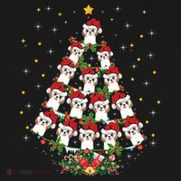 Shih Tzu Dog Lover Xmas Santa Hat Shih Tzu Christmas Tree Cool Gift USA-Made Doggie Bandana thumb 2