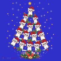 Shih Tzu Dog Lover Xmas Santa Hat Shih Tzu Christmas Tree Cool Gift Sweatshirt thumb 3