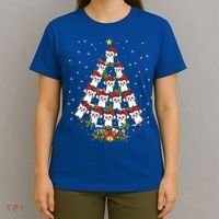 Shih Tzu Dog Lover Xmas Santa Hat Shih Tzu Christmas Tree Cool Gift T-Shirt thumb 4