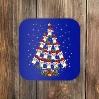 Shih Tzu Dog Lover Xmas Santa Hat Shih Tzu Christmas Tree Cool Gift Coaster thumb 0
