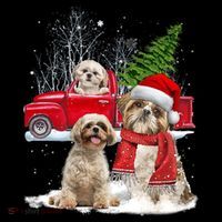 Shih Tzu Dog Riding Red Truck Christmas Tree Xmas Gift Coffee Mug thumb 5