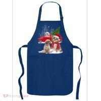Shih Tzu Dog Riding Red Truck Christmas Tree Xmas Gift Apron thumb 0