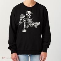 Skeleton Truck Driver Funny Big Trucking Trucker Women's Sweatshirt thumb 0