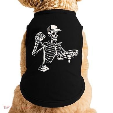 Skeleton Truck Driver Funny Big Trucking Trucker Doggie Tank