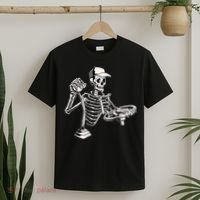 Skeleton Truck Driver Funny Big Trucking Trucker T-Shirt thumb 2