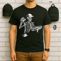 Skeleton Truck Driver Funny Big Trucking Trucker T-Shirt thumb 6