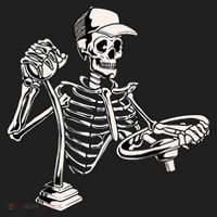 Skeleton Truck Driver Funny Big Trucking Trucker Beanie thumb 2