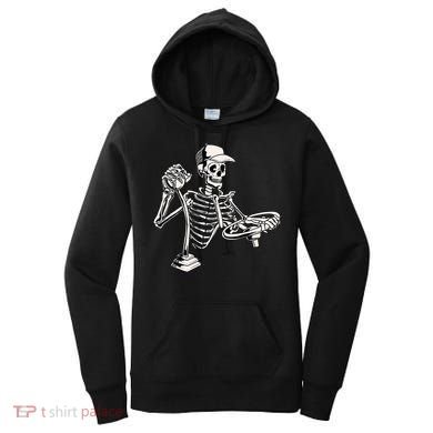 Skeleton Truck Driver Funny Big Trucking Trucker Women's Hoodie
