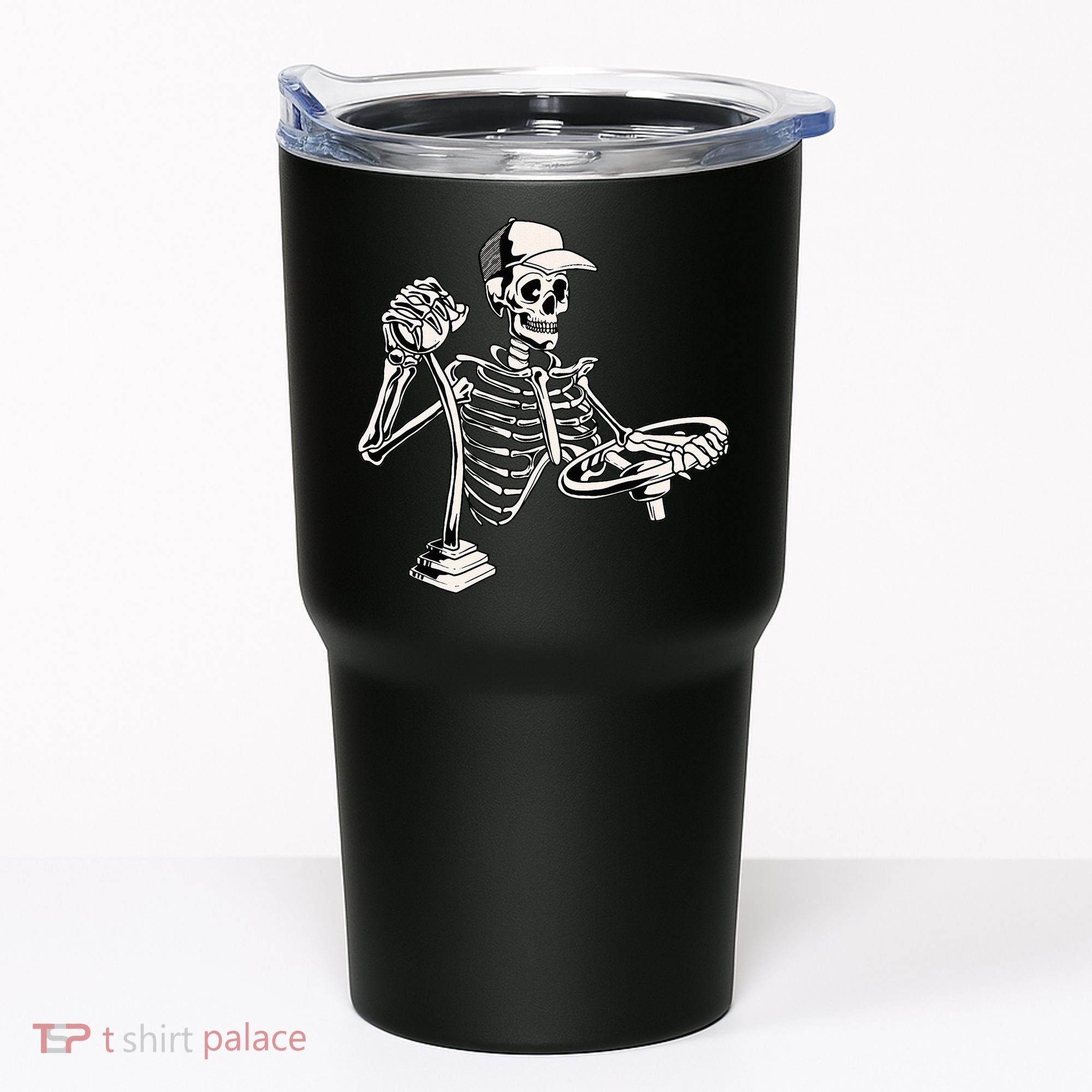 Skeleton Truck Driver Funny Big Trucking Trucker Tumbler
