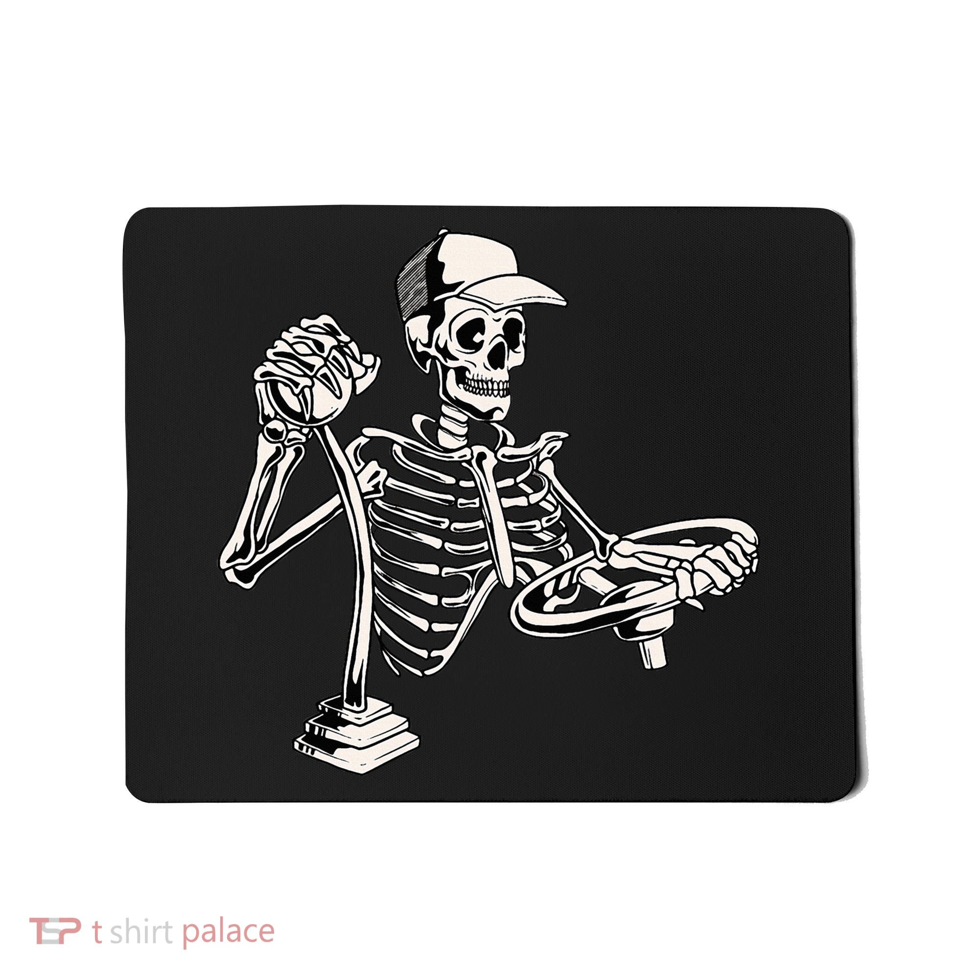 Skeleton Truck Driver Funny Big Trucking Trucker Mousepad