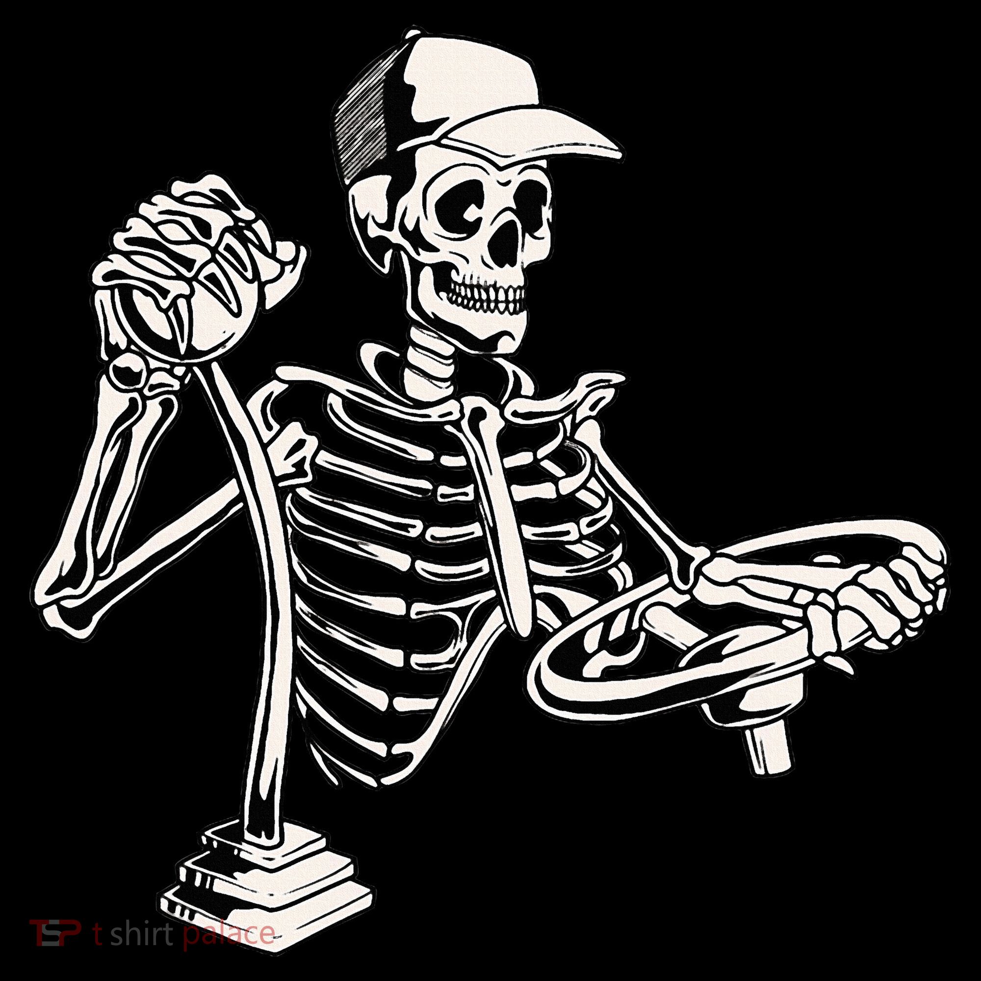 Skeleton Truck Driver Funny Big Trucking Trucker Mousepad