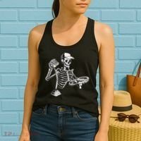 Skeleton Truck Driver Funny Big Trucking Trucker Women's Tank Top thumb 2