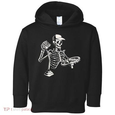 Skeleton Truck Driver Funny Big Trucking Trucker Toddler Hoodie
