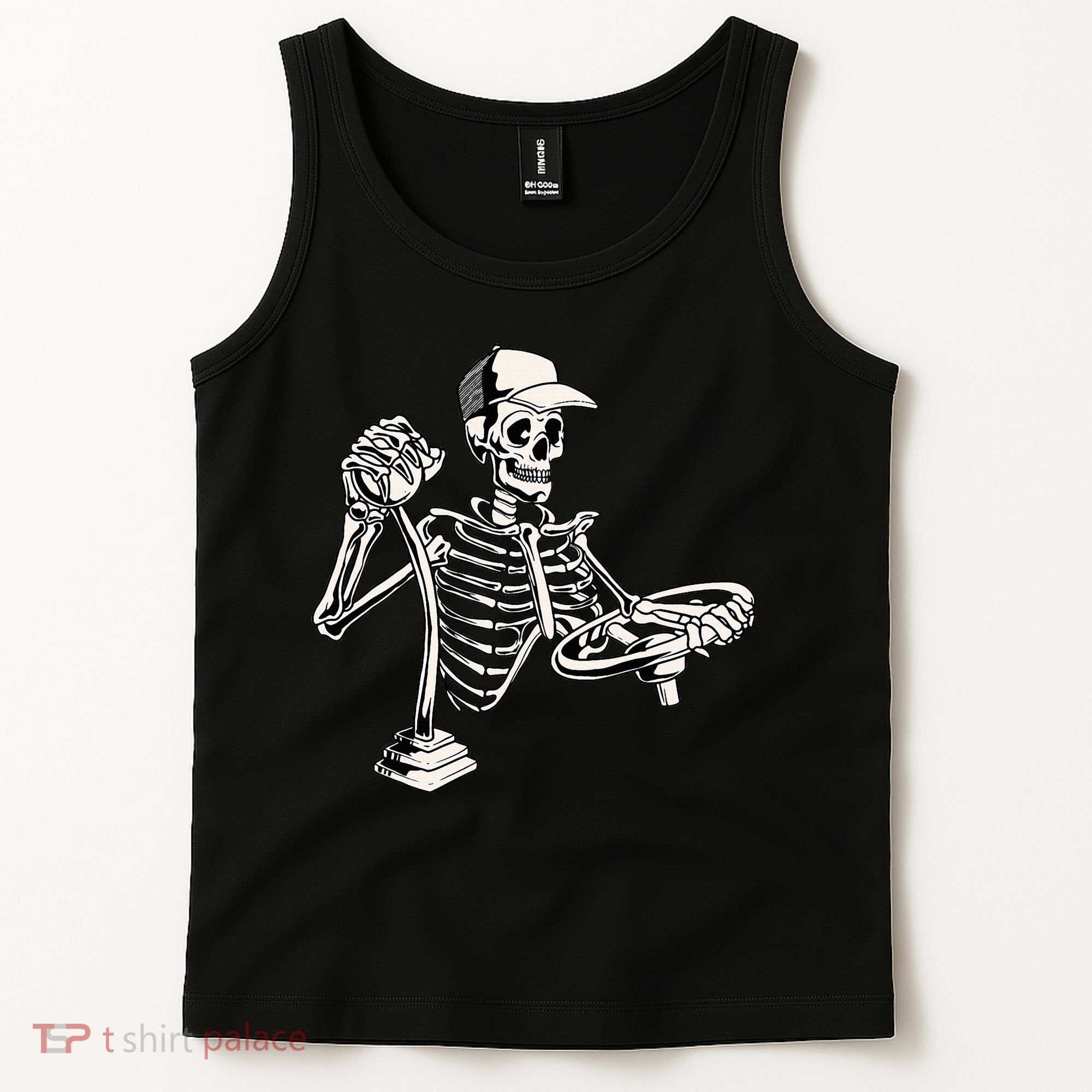 Skeleton Truck Driver Funny Big Trucking Trucker Tank Top