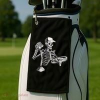 Skeleton Truck Driver Funny Big Trucking Trucker Golf Towel thumb 2