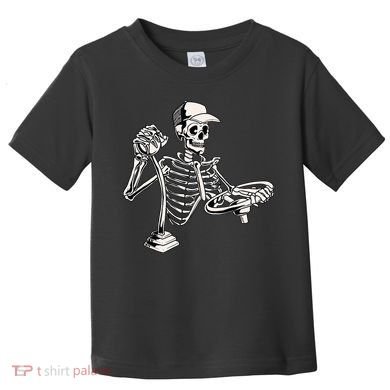 Skeleton Truck Driver Funny Big Trucking Trucker Toddler T-Shirt