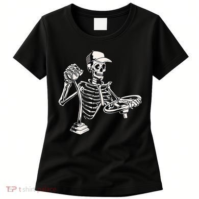 Skeleton Truck Driver Funny Big Trucking Trucker Women's T-Shirt