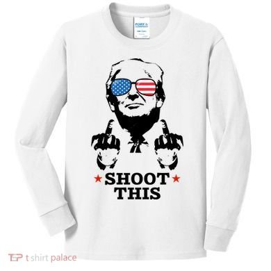 Shoot This Donald Trump You Missed Kids Long Sleeve Shirt