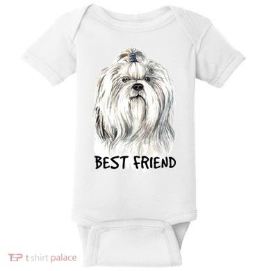 Shih Tzu Dog Baby Bodysuit