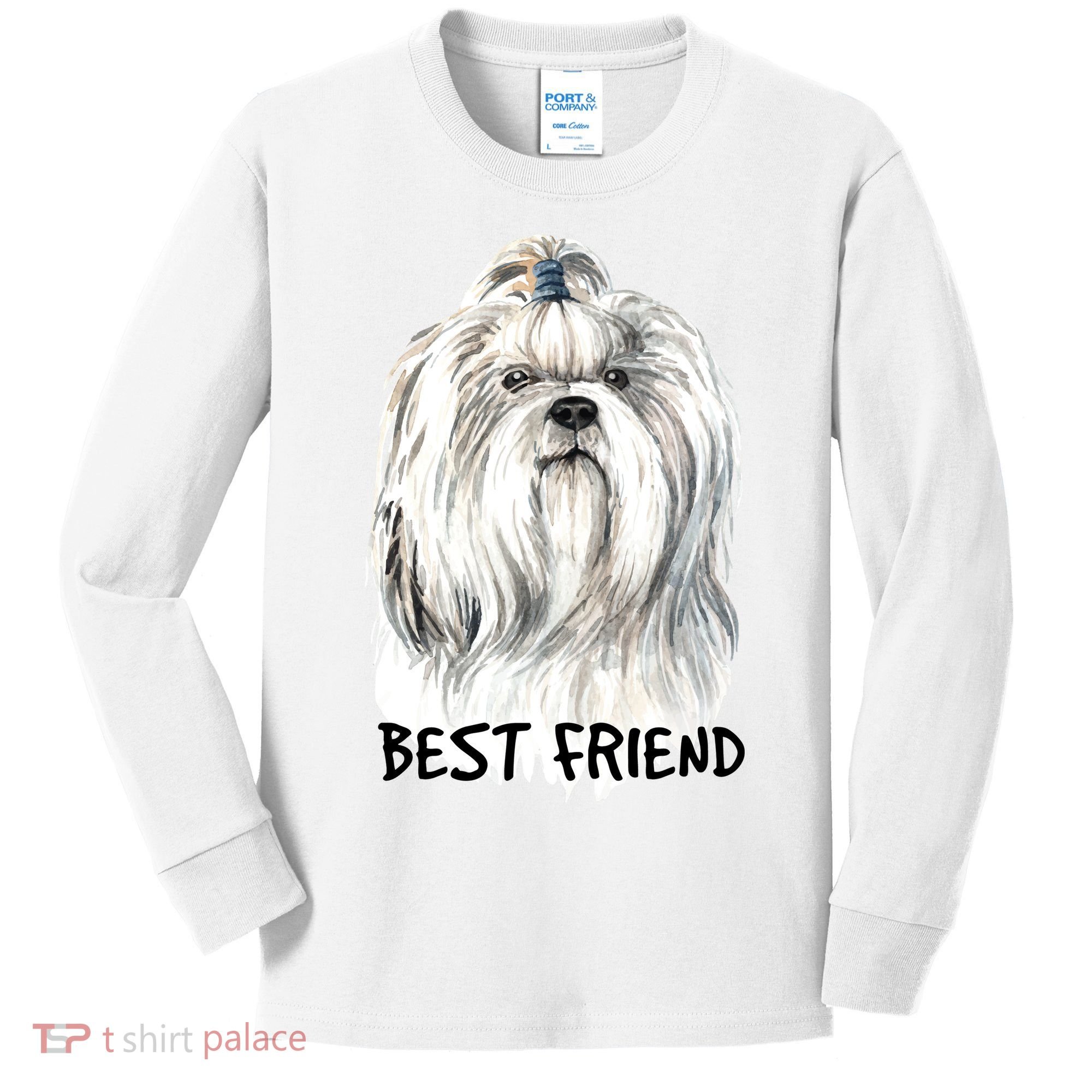 Shih Tzu Dog Kids Long Sleeve Shirt