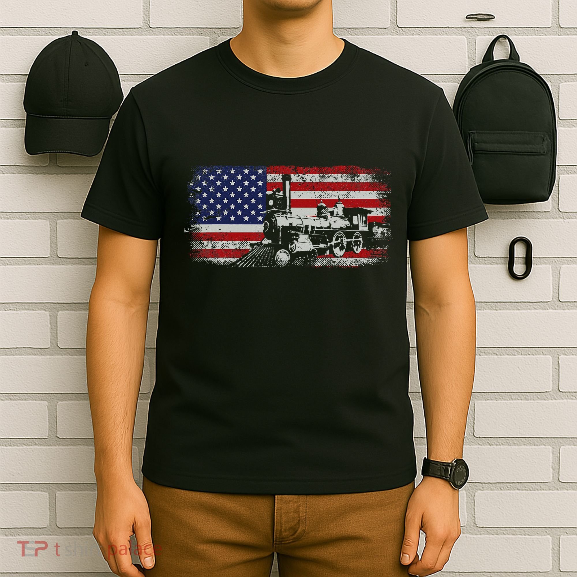 Steam Train Driver Trainspotting Locomotive T-Shirt