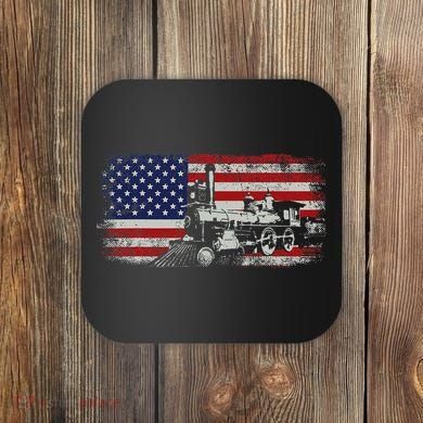 Steam Train Driver Trainspotting Locomotive Coaster