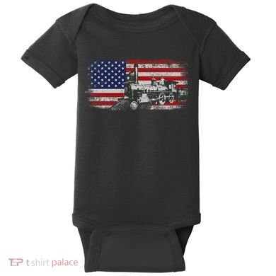 Steam Train Driver Trainspotting Locomotive Baby Bodysuit