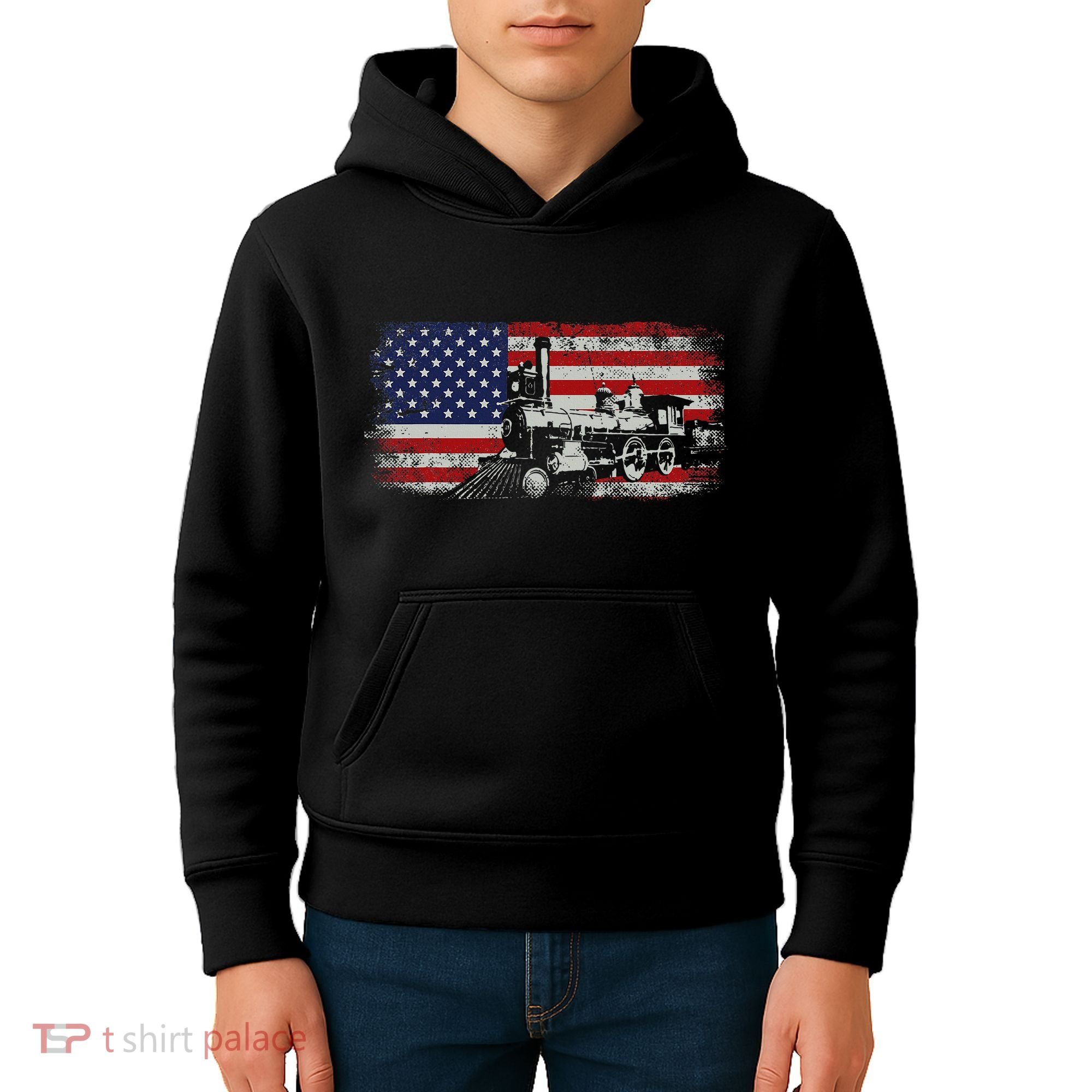 Steam Train Driver Trainspotting Locomotive Kids Hoodie