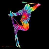 Ski Tie Dye Vintage Retro Skiing Skier T-Shirt thumb 7