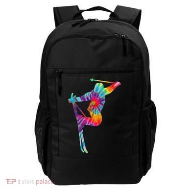 Ski Tie Dye Vintage Retro Skiing Skier Backpack