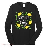 Squeeze The Day Lemons Quote Long Sleeve Shirt thumb 0