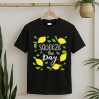 Squeeze The Day Lemons Quote T-Shirt thumb 2