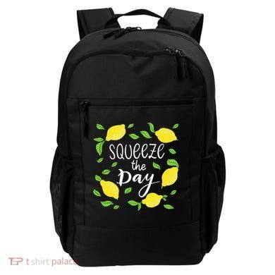 Squeeze The Day Lemons Quote Backpack