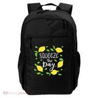 Squeeze The Day Lemons Quote Backpack thumb 0